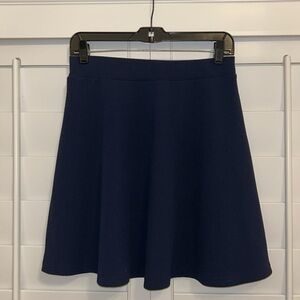 Shein Large Navy A-Line Textured Flouncy Skirt NWOT